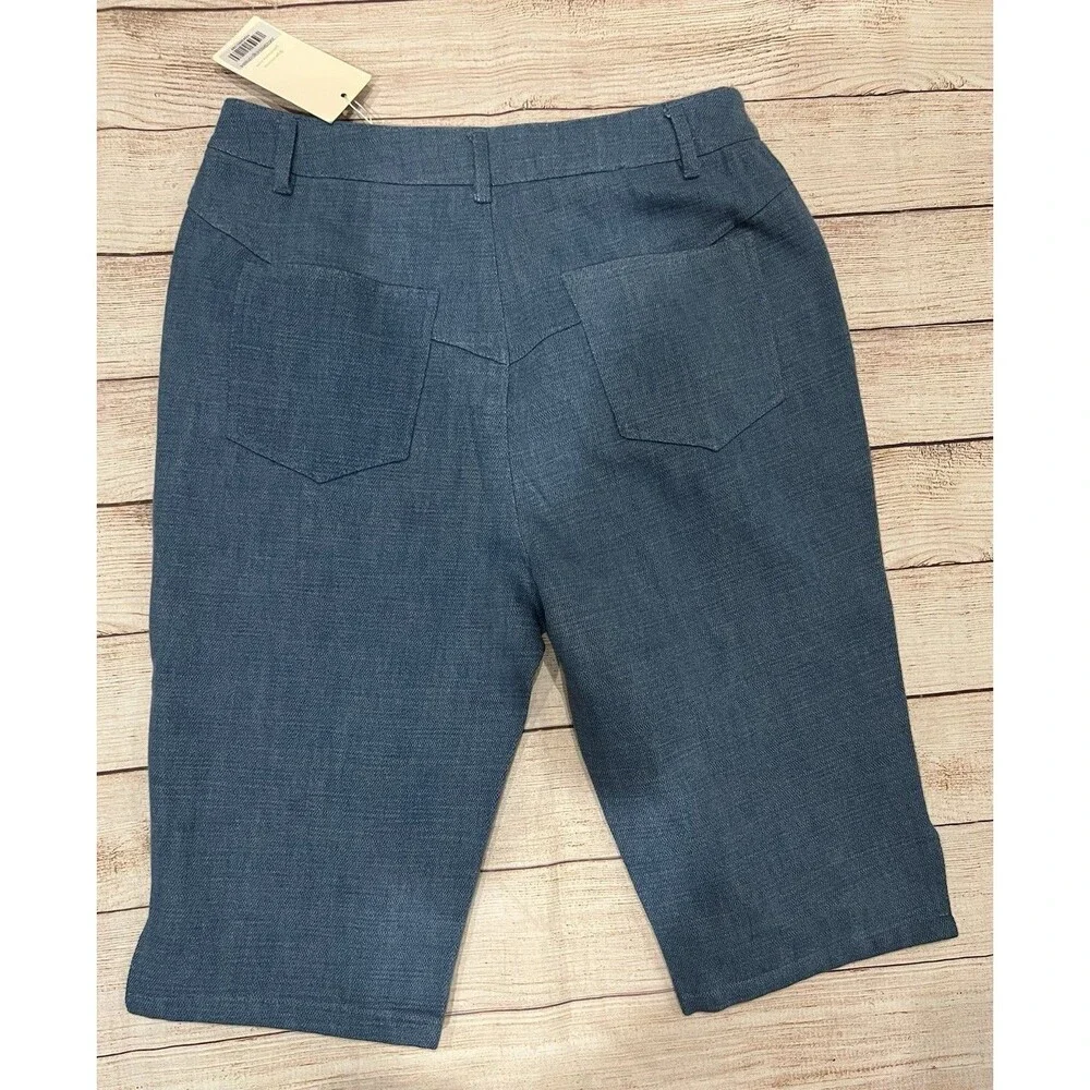 NWT Choosy Blue Bermuda Pull On Cotton Shorts Size 4